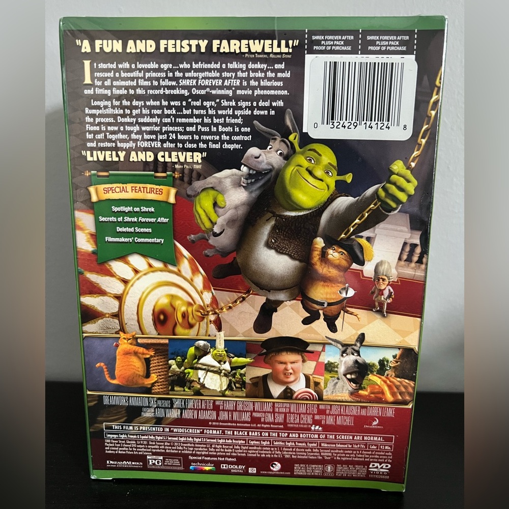 TY Beanie Baby MWMT with Dreamworks Shrek Forever After DVD - Picture 4 of 5